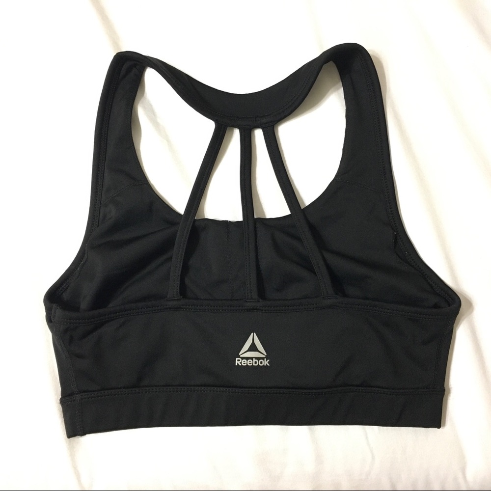 Vinyl Patterned Reebok Logo Sports Bra - Picture 2 of 2